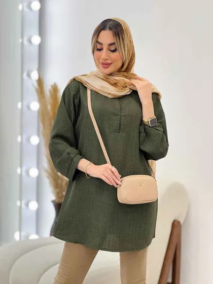 مانتو جلو بسته یقه دیپلمات