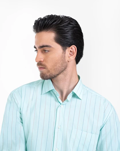 ام کی کالکشن پیراهن آستین بلند mk-26370-light-blue