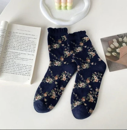 جوراب ساق‌دار گل ریز کد 1849