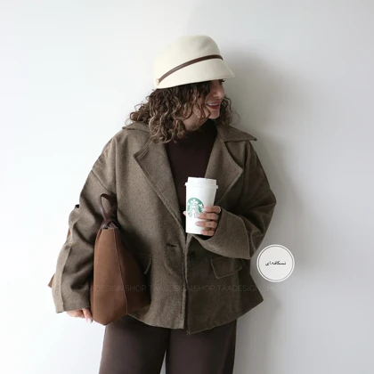 کت پشمی مدل هات چاکلت