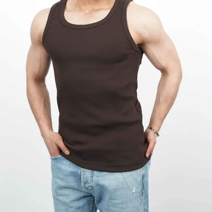 تنگ تاپ مردانه اسلیم فیت ساده کبریتی کد 100676