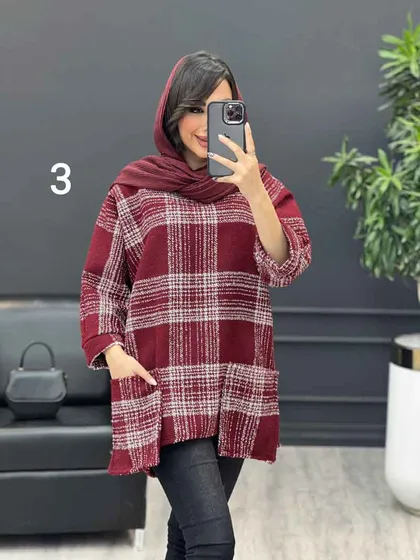 پالتو جلو بسته یقه چاک‌دار