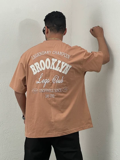 تیشرت مردانه گلدوزی BROOKLYN