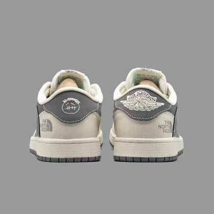 نایکی جردن 1 ترویس اسکات نورث فیس طوسی ساق کوتاه Nike Air Jordan 1 Low OG Travis Scott North Face