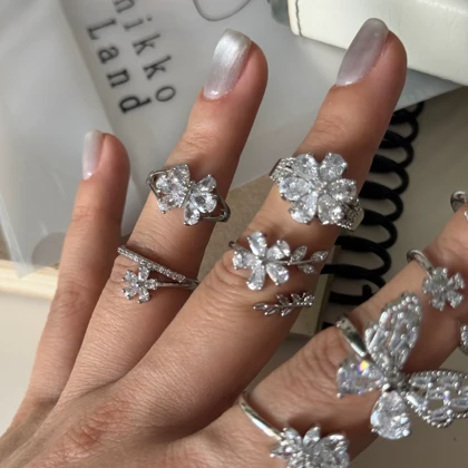 کالکشن انگشتر گل و پروانه