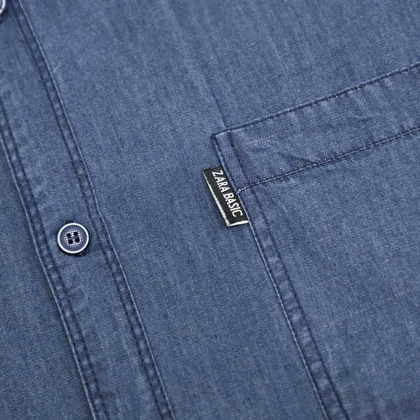 پیراهن جین آستین بلند سایز بزرگ مردانه تن کوک مدل 130191