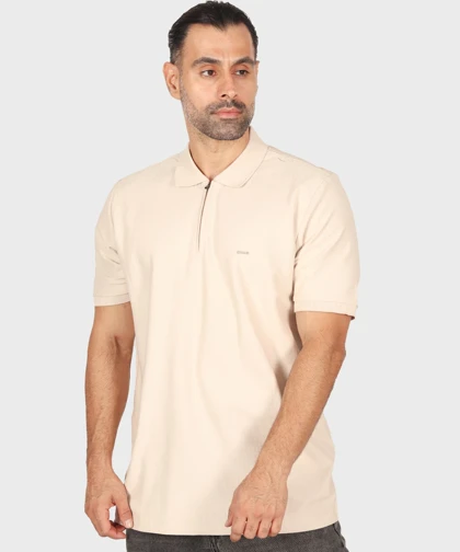 تیشرت نیم زیپ مردانه ساده 0592