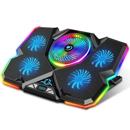 پایه خنک کننده لپ تاپ کول کلد Cool Cold مدل K44-RGB سایز 17 اینچ با 5 فن