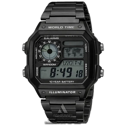 ساعت کاسیو دیجیتالی مشکی Casio AE-1200-KK