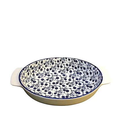 مرغ خوری دسته دار بزرگ دنی هوم طرح گل سرمه ای / BA27