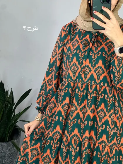 پیراهن طرحدار مزونی 60