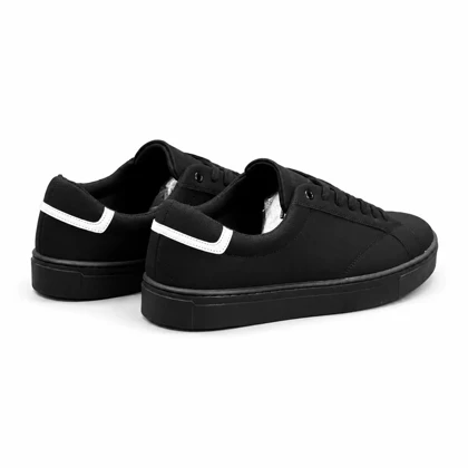 کفش کتانی مردانه مدل ونس چرمی مشکی Vans
