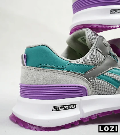 کفش کتانی طوسی آبی بنفش REEBOK Unphased Pro