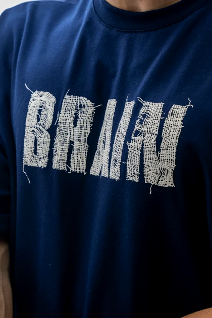 تیشرت باکسی چاپی brain مردانه