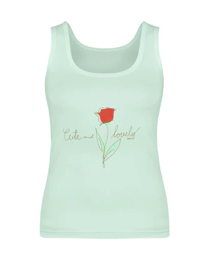 تاپ رکابی زنانه طرح رز