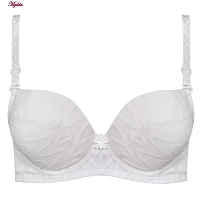 ست شورت و سوتین زنانه لنا مدل فنردار بند متحرک کاپ اسفنجی سفید کد 4959