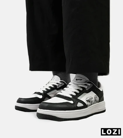 کفش کتانی مردانه مشکی سفید NIKE AirForce Draw