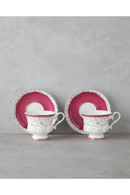 فنجان چای دو نفره English Home مدل Florana Bone China