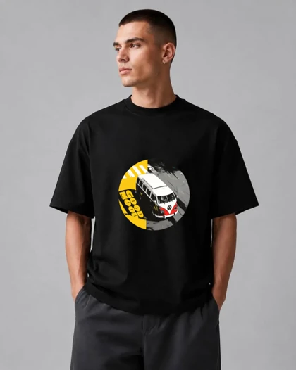 تیشرت باکسی طرح ون کلاسیک رترو استایل Pop Art Street