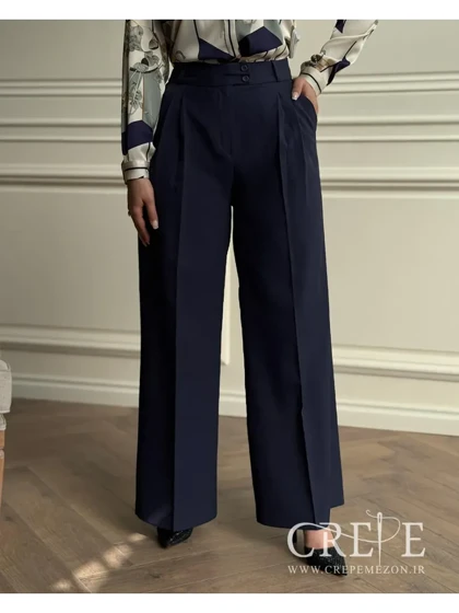 شلوار لینن بزیاق واید قد 110