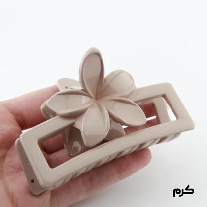کلیپس دخترانه مدل مستطیلی گل‌دار