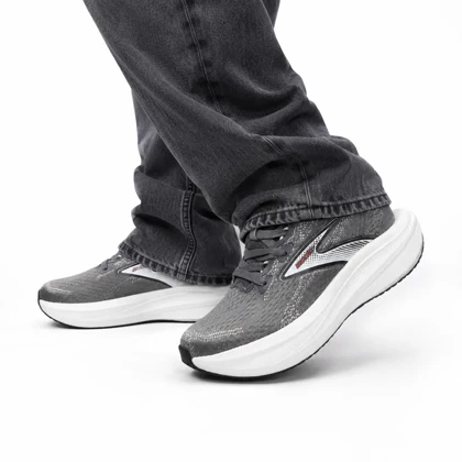 کتانی مردانه زیره بست مدل رانینگ بروکس طوسی BROOKS