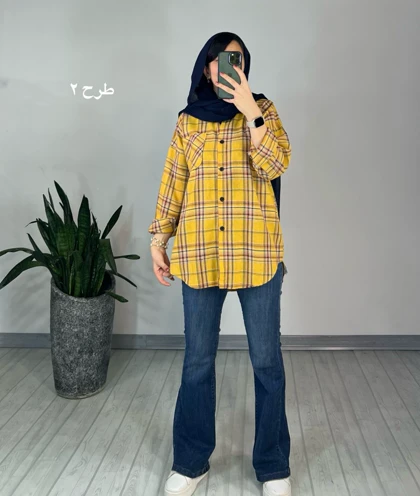 مانتو چهارخونه پنبه 1