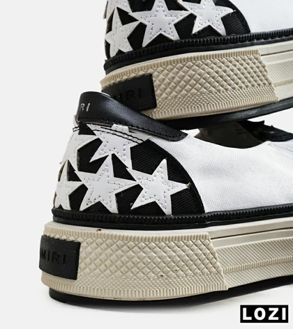 کفش اسنیکرزونس مشکی سفید Amiri Stars مدل 6033