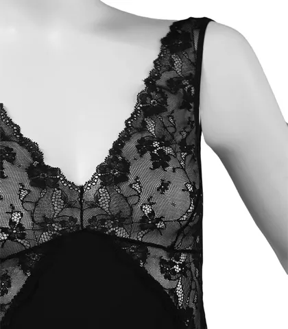 لباس خواب استرچ دانتل Neev نیو کد 4303 مشکی Black