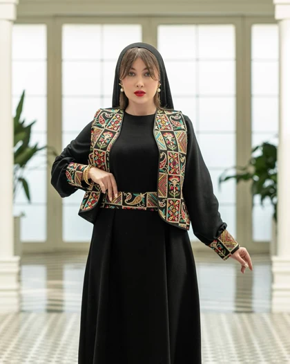 سه تیکه مزونی مجلسی (وست پیراهن کمربند)