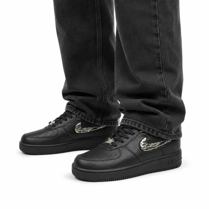 کفش کتانی مردانه مدل نایک ایرفورس یراق مشکی Nike air force