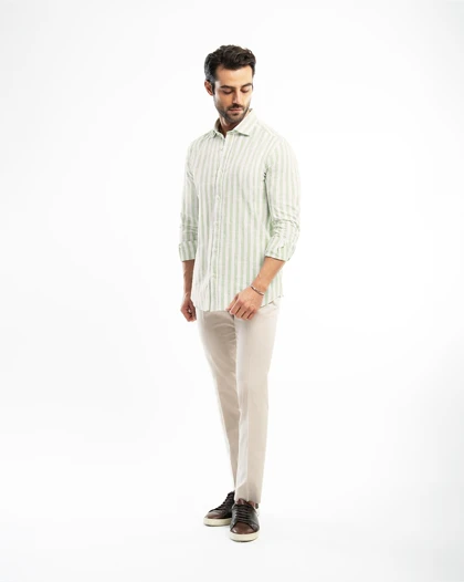 ام کی کالکشن پیراهن آستین بلند mk-25699-green