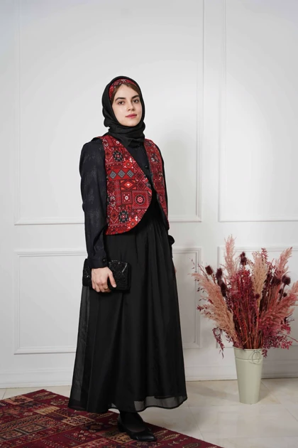 دامن ارگانزا مشکی