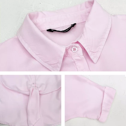 شومیز زنانه سیلک جلو گره‌ای