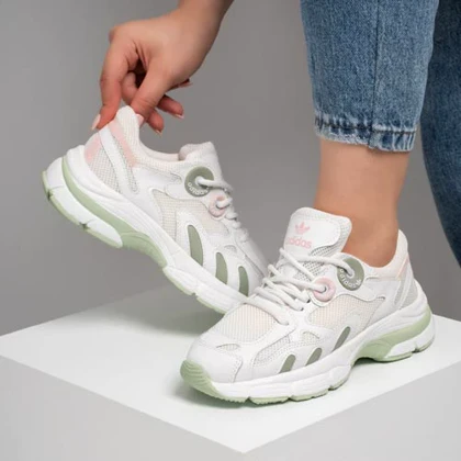 کفش و کتانی زنانه مدل آدیداس ADIDAS رنگ سفید سبز