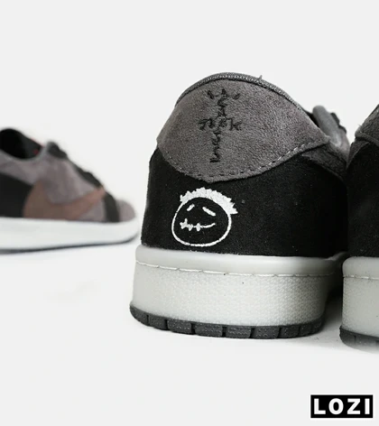 کفش کتانی مردانه قهوه ای طوسی مشکی قهوه ای NIKE travis scott