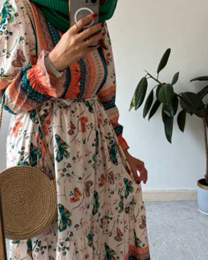 پیراهن ساحلی پروانه 1