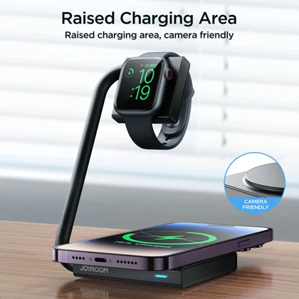 شارژر بی سیم تاشو گوشی آیفون و اپل واچ جویروم JR-WQN05