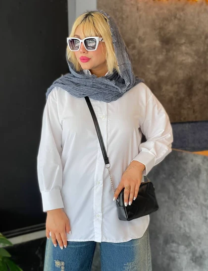 شومیز سفید لاوین کد : 0069