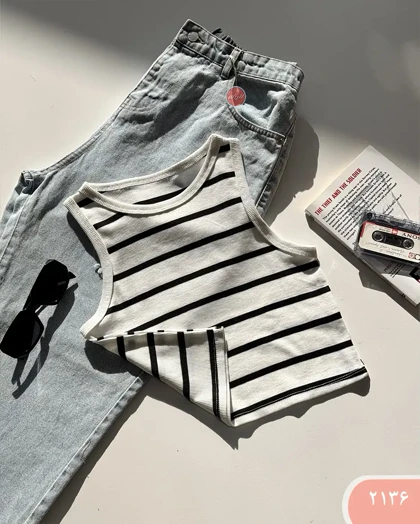 کراپ تاپ راه راه 2136