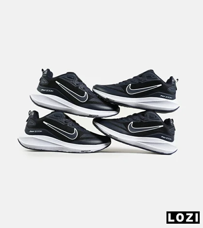 کفش کتانی مردانه و زنانه سرمه ای سفید نایک NIKE air zoom مدل 7184