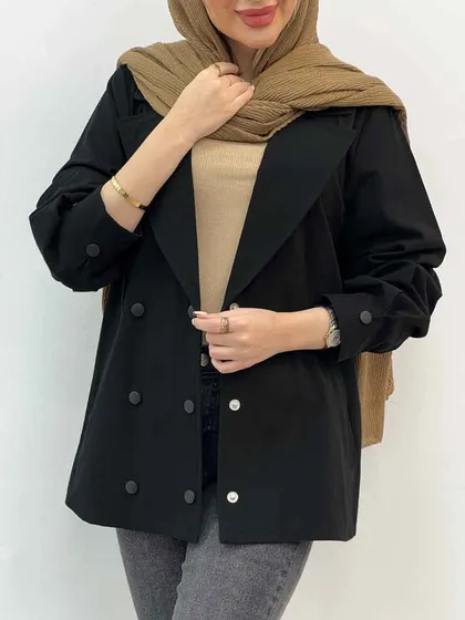 مانتو لینن شش دکمه
