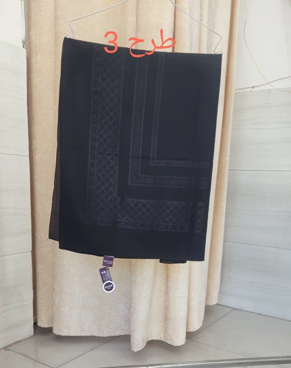 روسری زنانه مجلسی مشکی