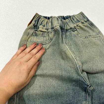 شلوار مام بچه گانه طرح دورنگ 66 خارجی