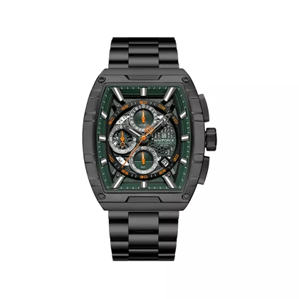 ساعت مچی نیوی فورس مردانه فلزی مشکی کرنوگراف NF8066-B.GN.B