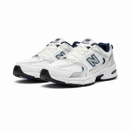 کفش کتانی اقتصادی نیوبالانس 530 نقره ای سرمه ای کد 294920
