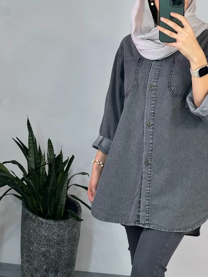 مانتو جین کاغذی نگار 2