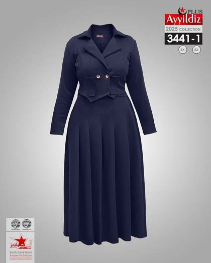کت و دامن زنانه مجلسی زیبا سایز بزرگ کد 3441