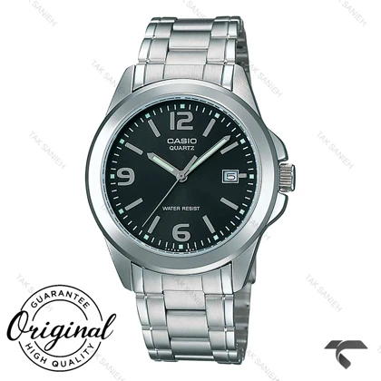 ساعت مردانه کاسیو MTP-1215A-1A سیلور صفحه مشکی Casio-10355-G