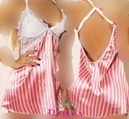 لباس خواب کد1102 صورتی ساده یک عدد مانده سایز XL